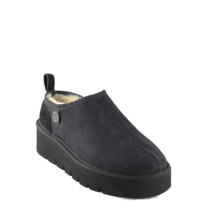 UGG Australia Platform Tasman Black Front Twinface Sheepskin Australian Made UGG Boot