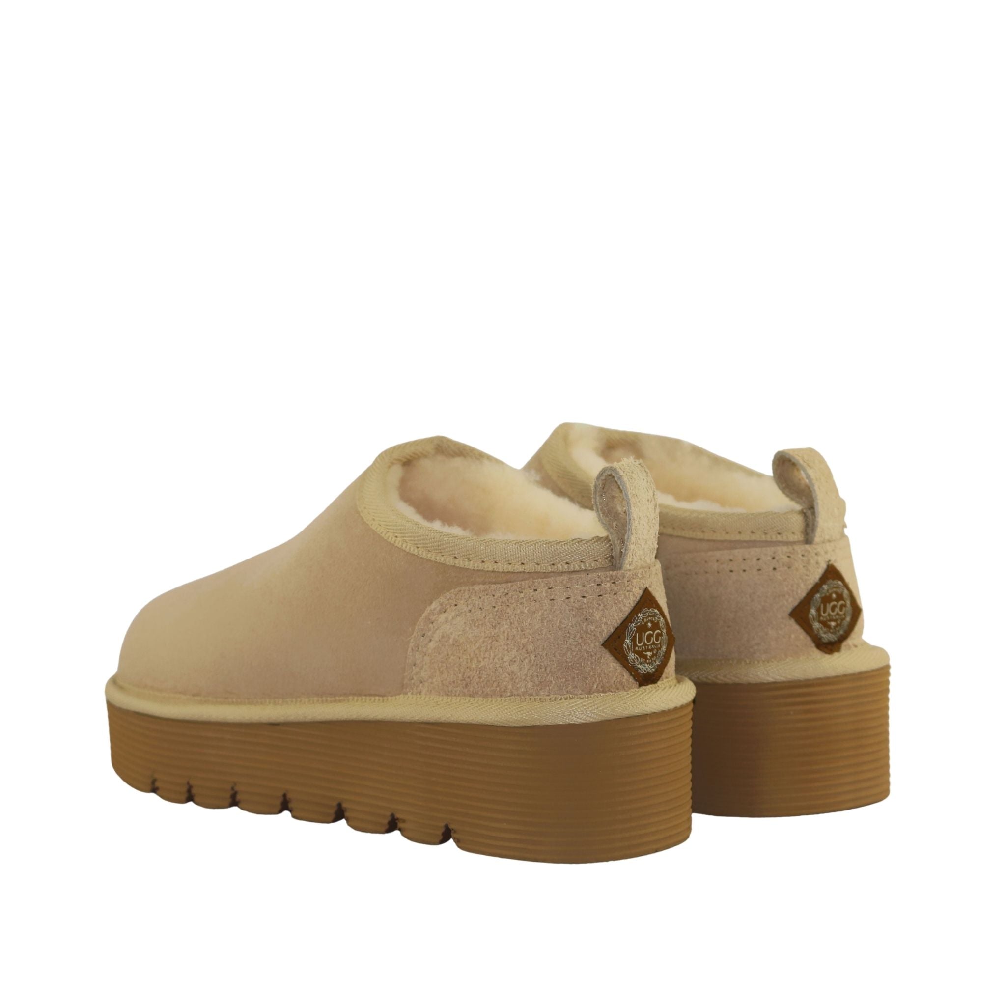 UGG Australia Platform Tasman Sand Pairs Back Womens Australian Made Sheepskin UGG Slipper