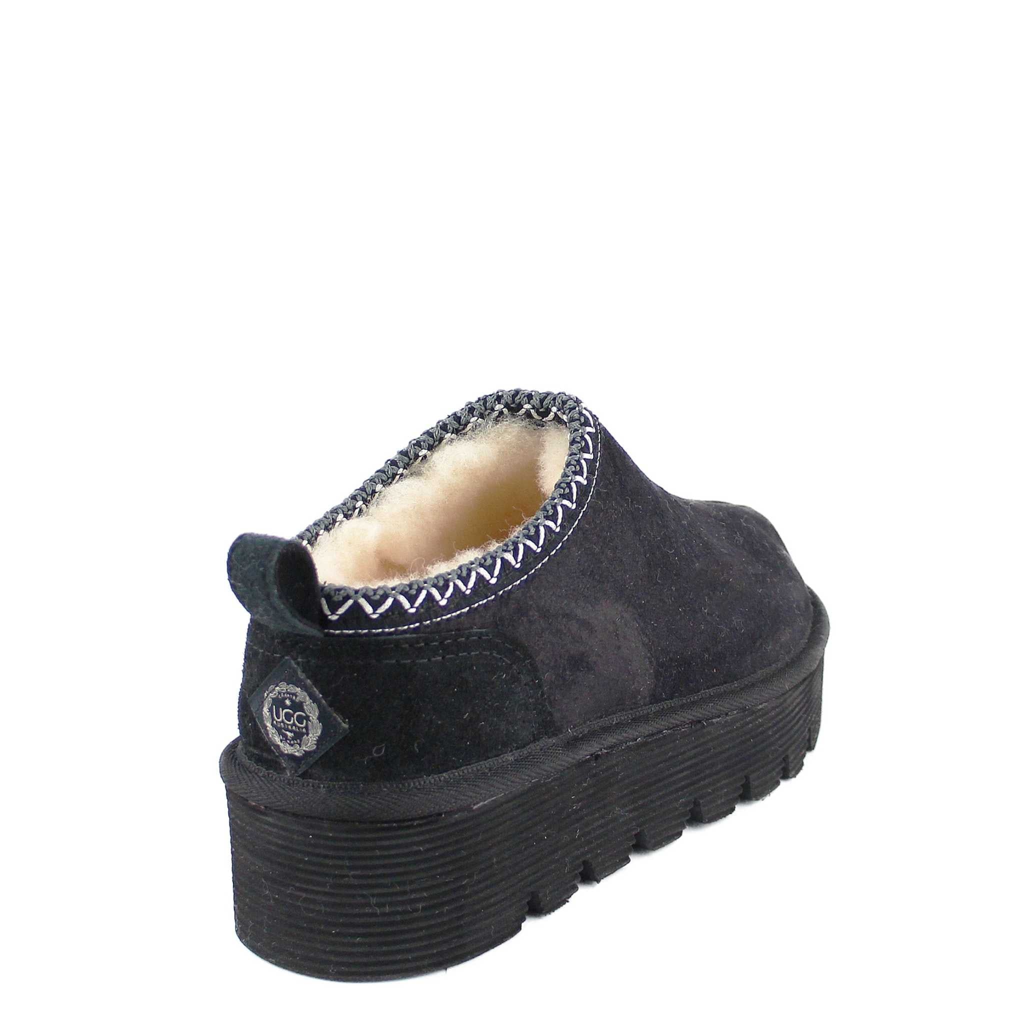 UGG Australia Platform Tasman Tazz Black Black Back Twinface Sheepskin Australian Made UGG Boot