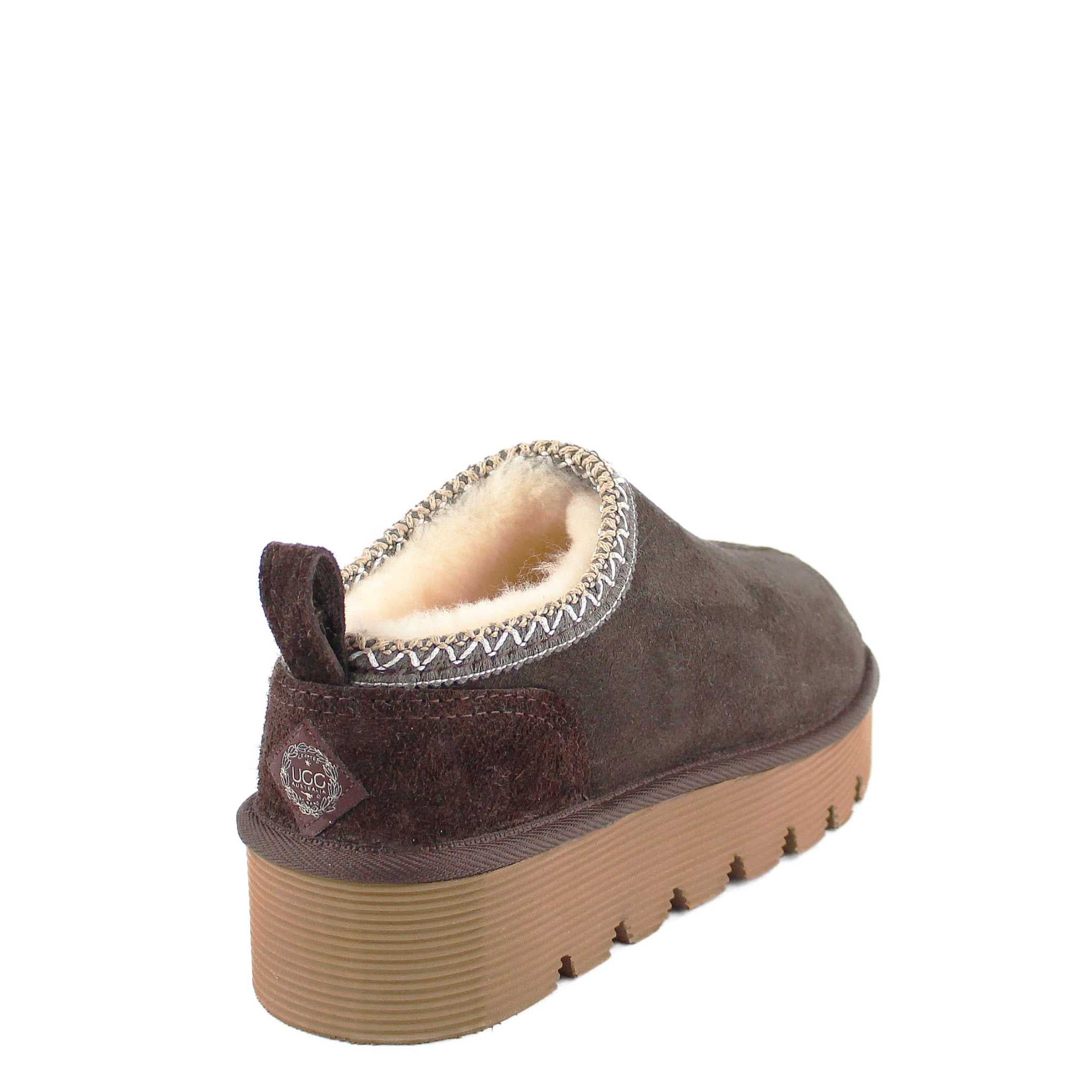 UGG Australia Platform Tasman Tazz Chocolate Chocolate Back Twinface Sheepskin Australian Made UGG Boot