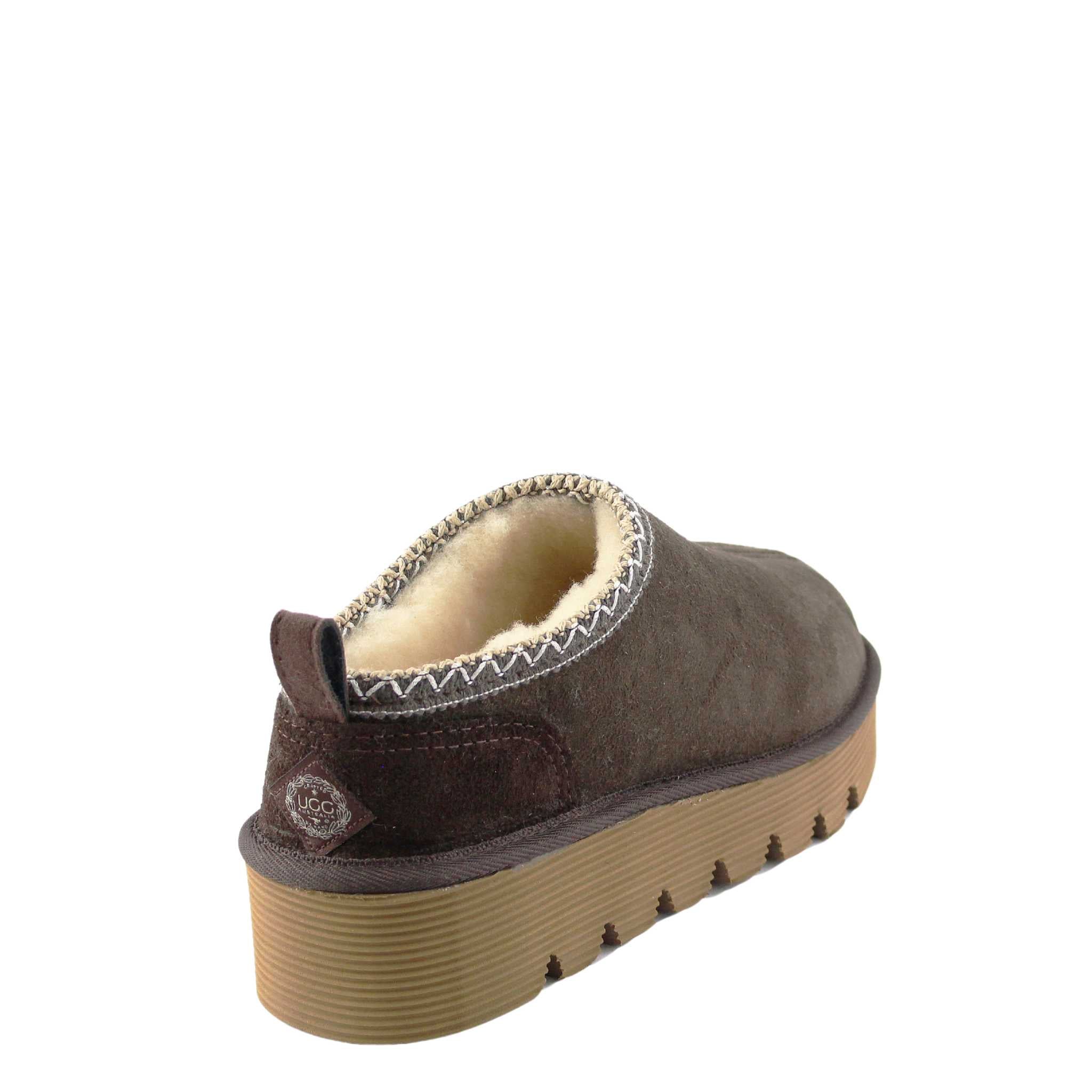 UGG Australia Platform Tasman Tazz Chocolate Chocolate Back Twinface Sheepskin Australian Made UGG Boot
