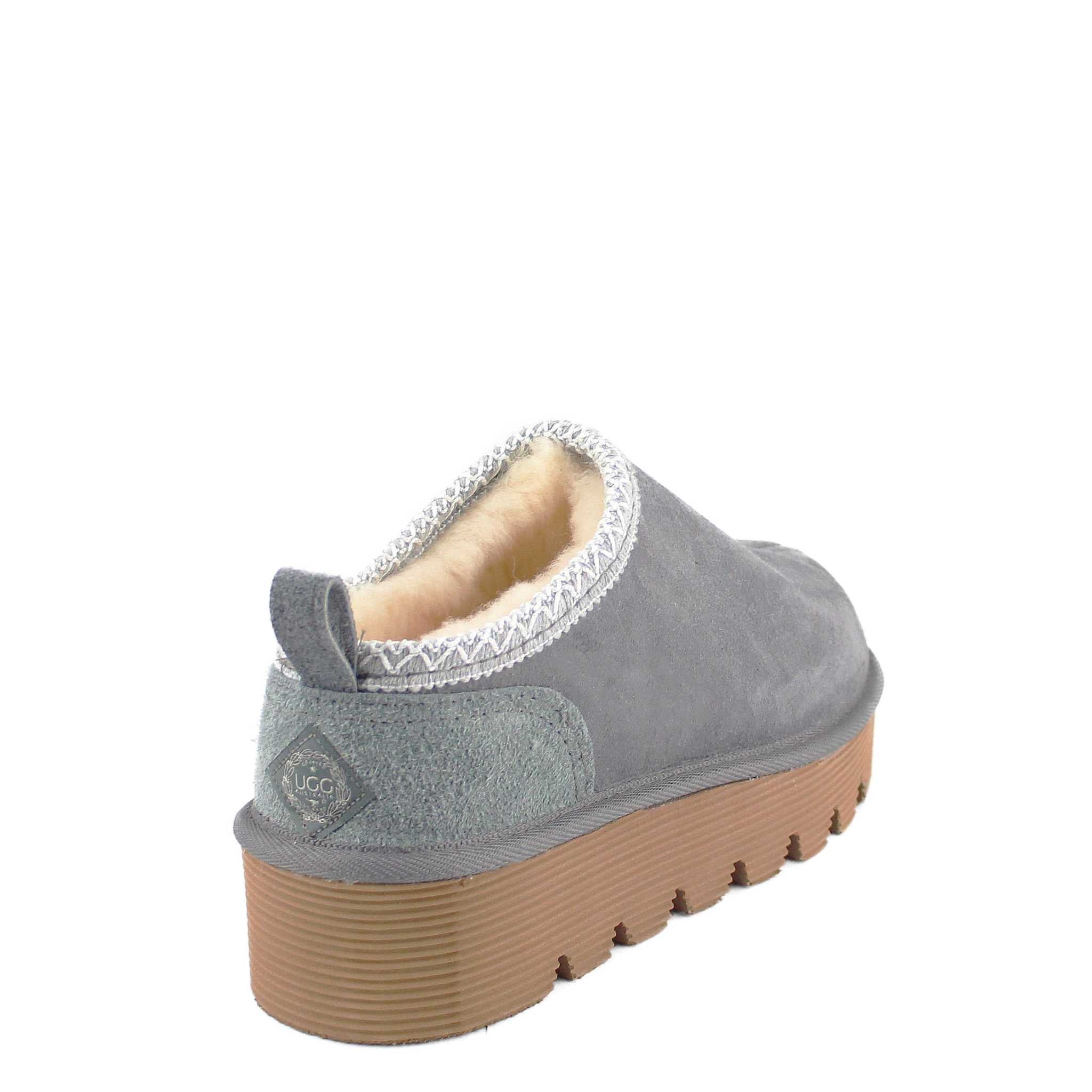 UGG Australia Platform Tasman Tazz Grey Grey Side Twinface Sheepskin Australian Made UGG Boot