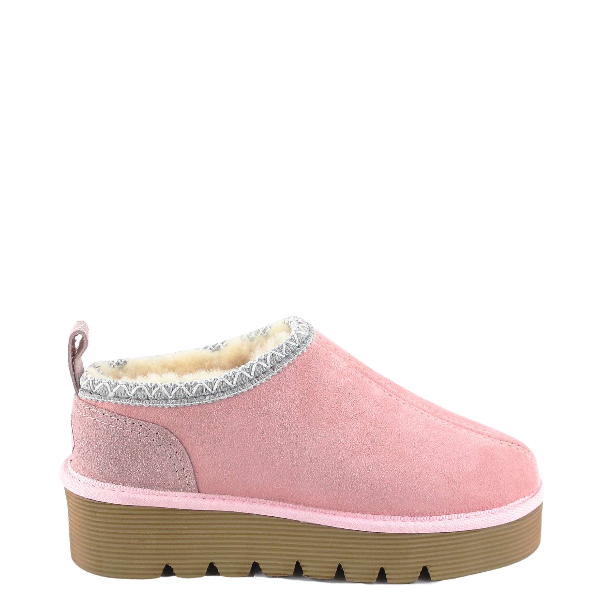 UGG Australia Platform Tasman Tazz Pink Grey Side Twinface Sheepskin Australian Made UGG Boot