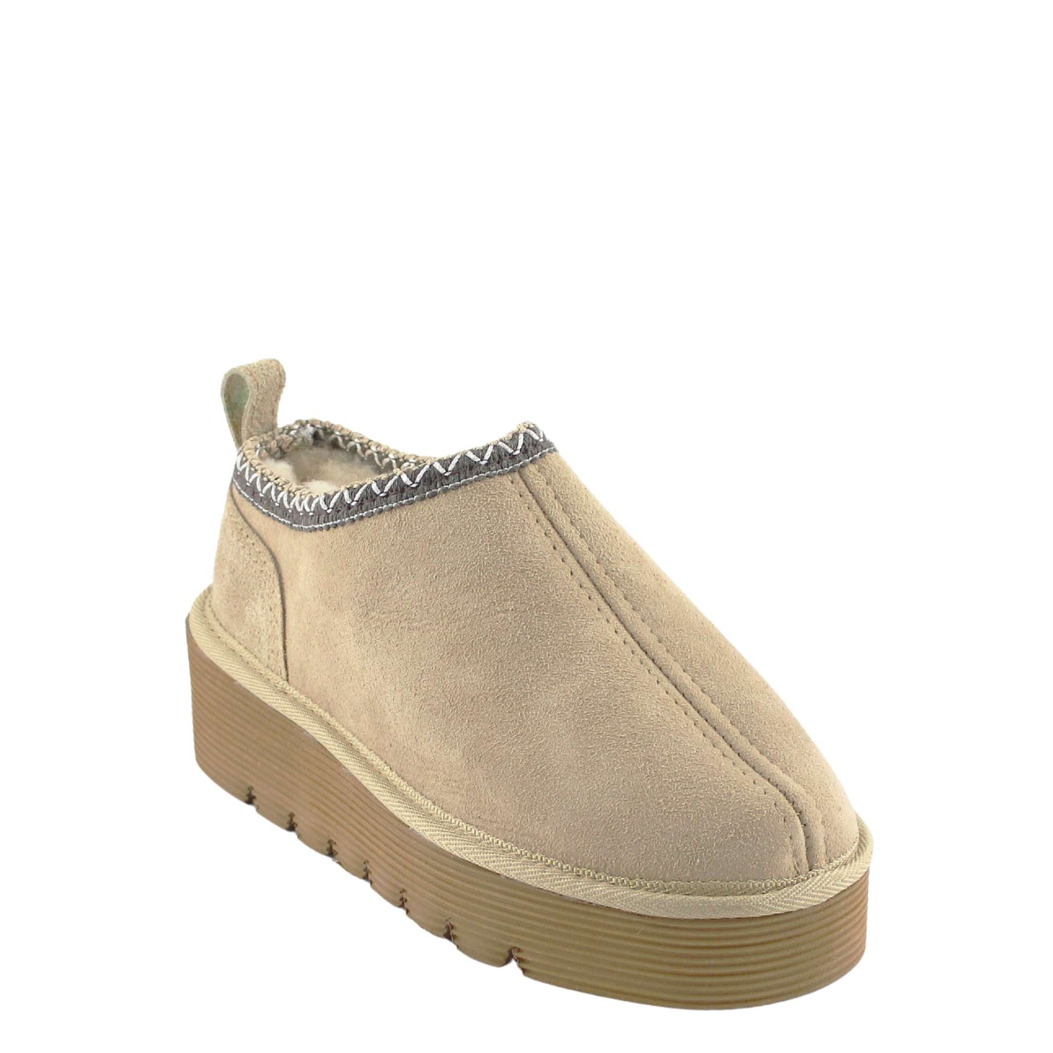 UGG Australia Platform Tasman Tazz Sand Chocolate Front Twinface Sheepskin Australian Made UGG Boot