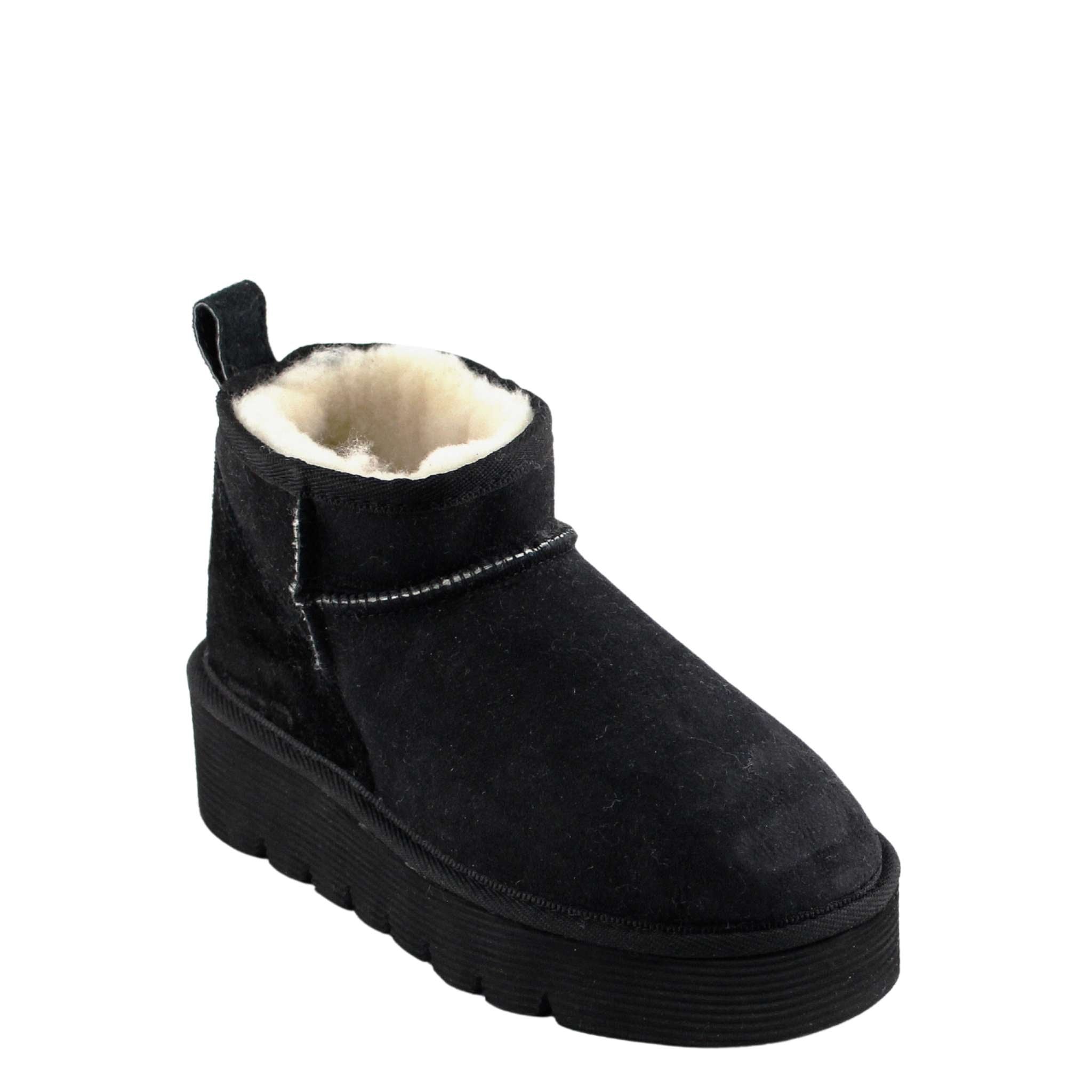 UGG Australia Platform Ultra Black Front Twinface Sheepskin Australian Made UGG Boot