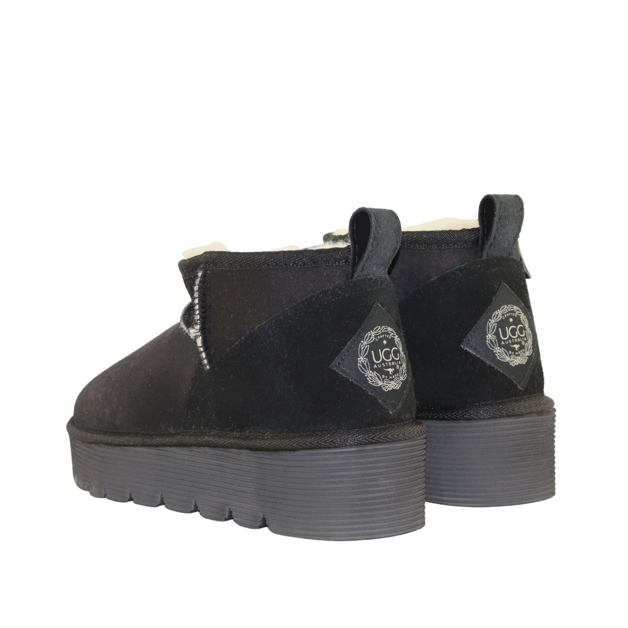 UGG Australia Platform Ultra Black Pairs Back Womens Australian Made Sheepskin UGG Boot
