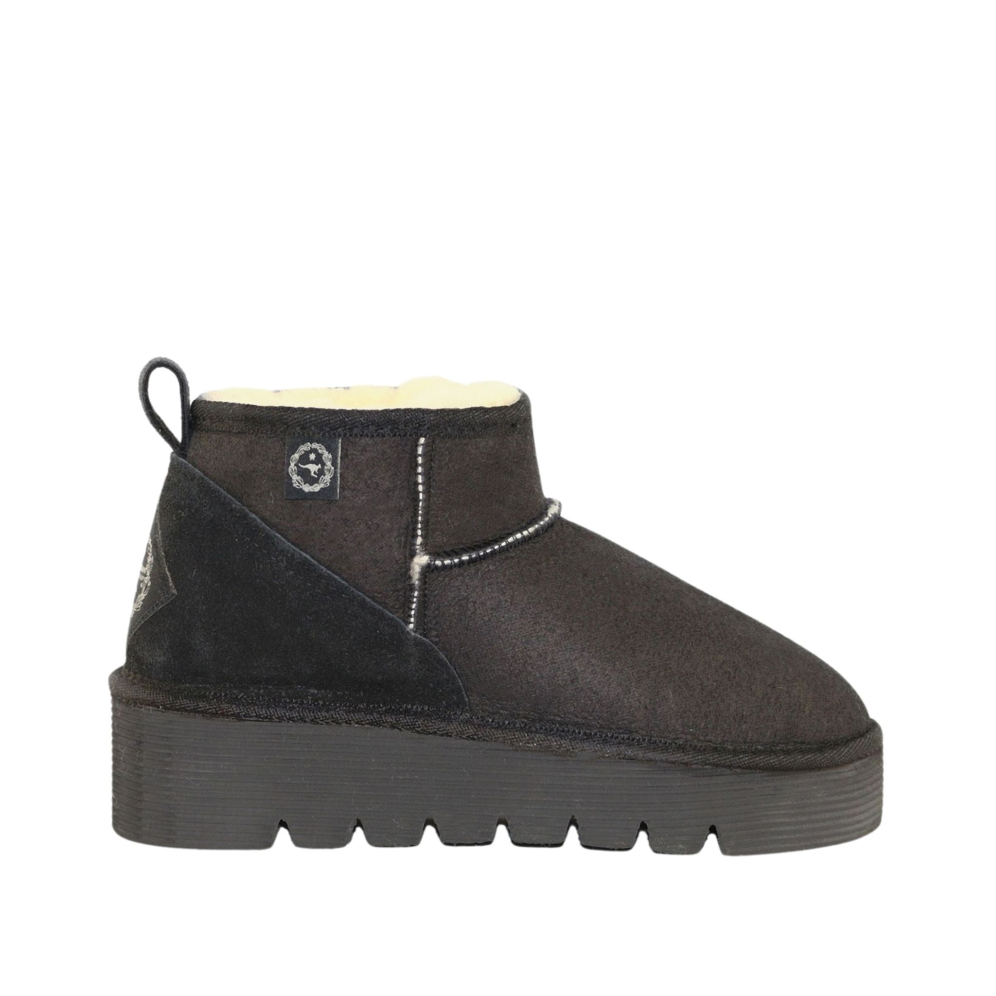 UGG Australia Platform Ultra Black Side Womens Australian Made Sheepskin UGG Boot