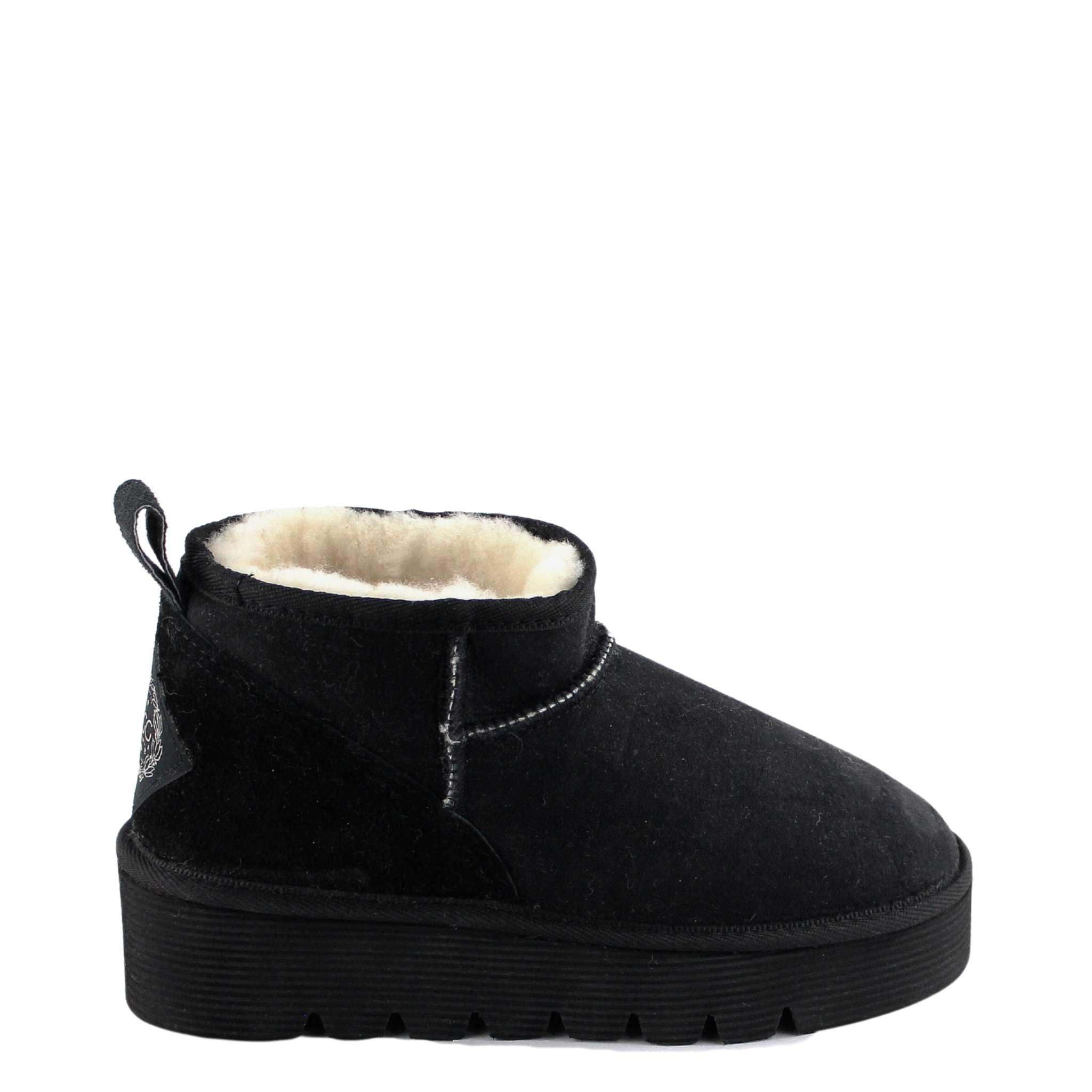 UGG Australia Platform Ultra Black Side Twinface Sheepskin Australian Made UGG Boot