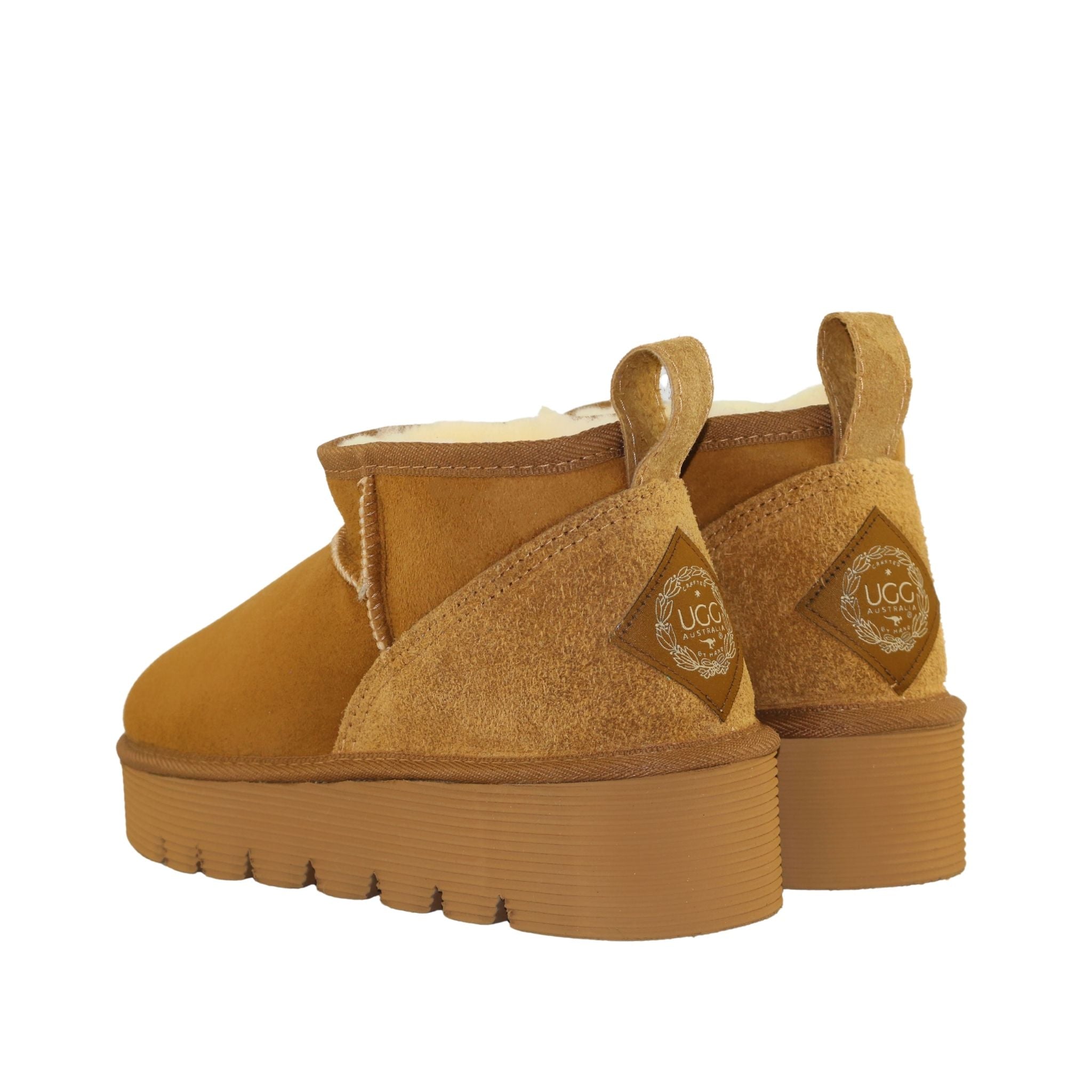 UGG Australia Platform Ultra Chestnut Pairs Back Womens Australian Made Sheepskin UGG Boot
