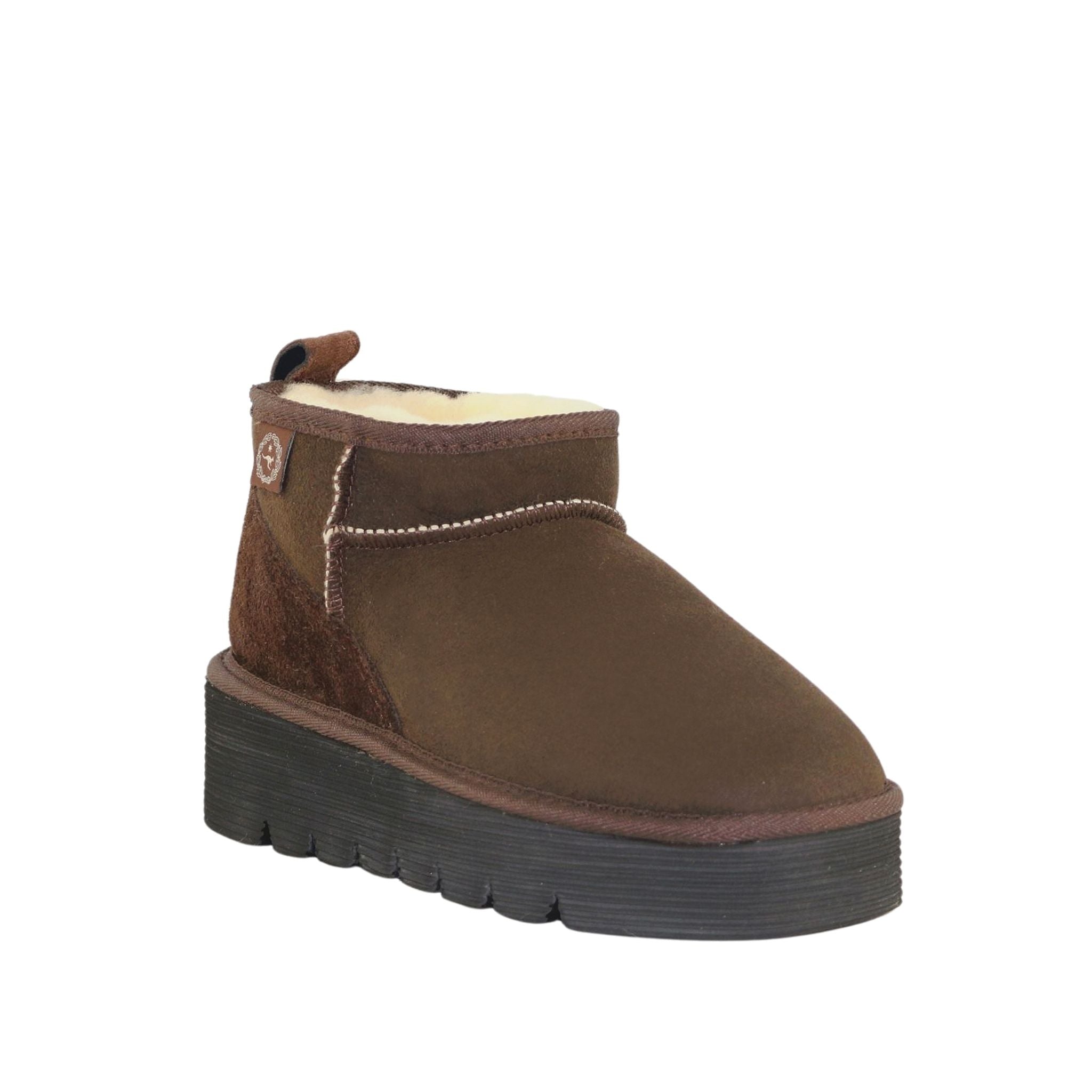 UGG Australia Platform Ultra Chocolate Front 120 Womens Australian Made Sheepskin UGG Boot