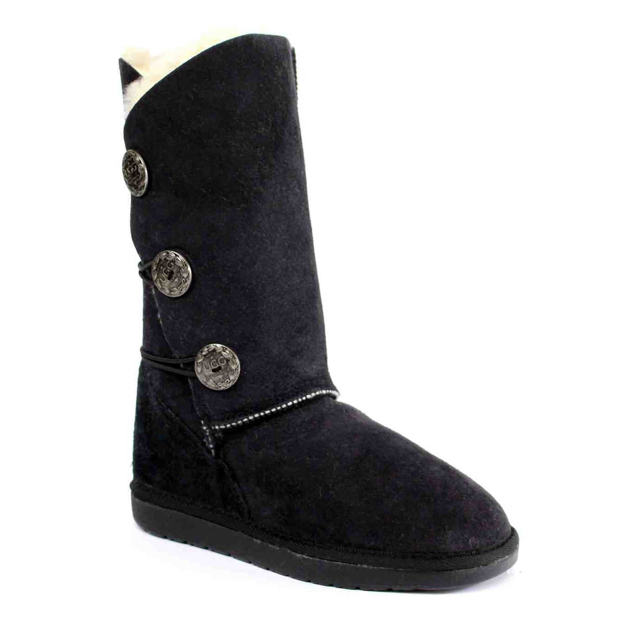 UGG Australia Premium Brighton Long Black Front Twinface Sheepskin Australian Made UGG Boot