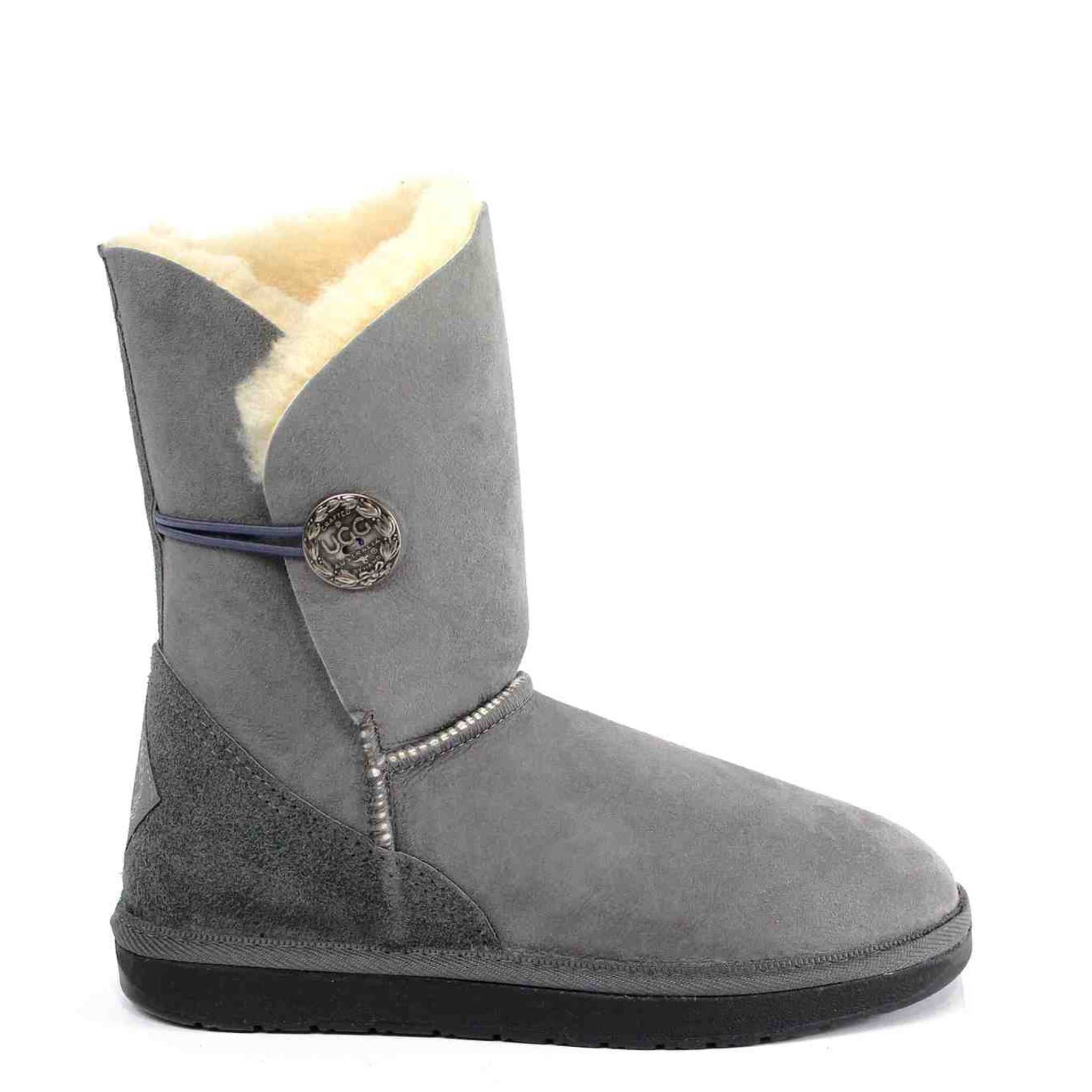 UGG Australia Premium Brighton Short Grey Side Twinface Sheepskin Australian Made UGG Boot
