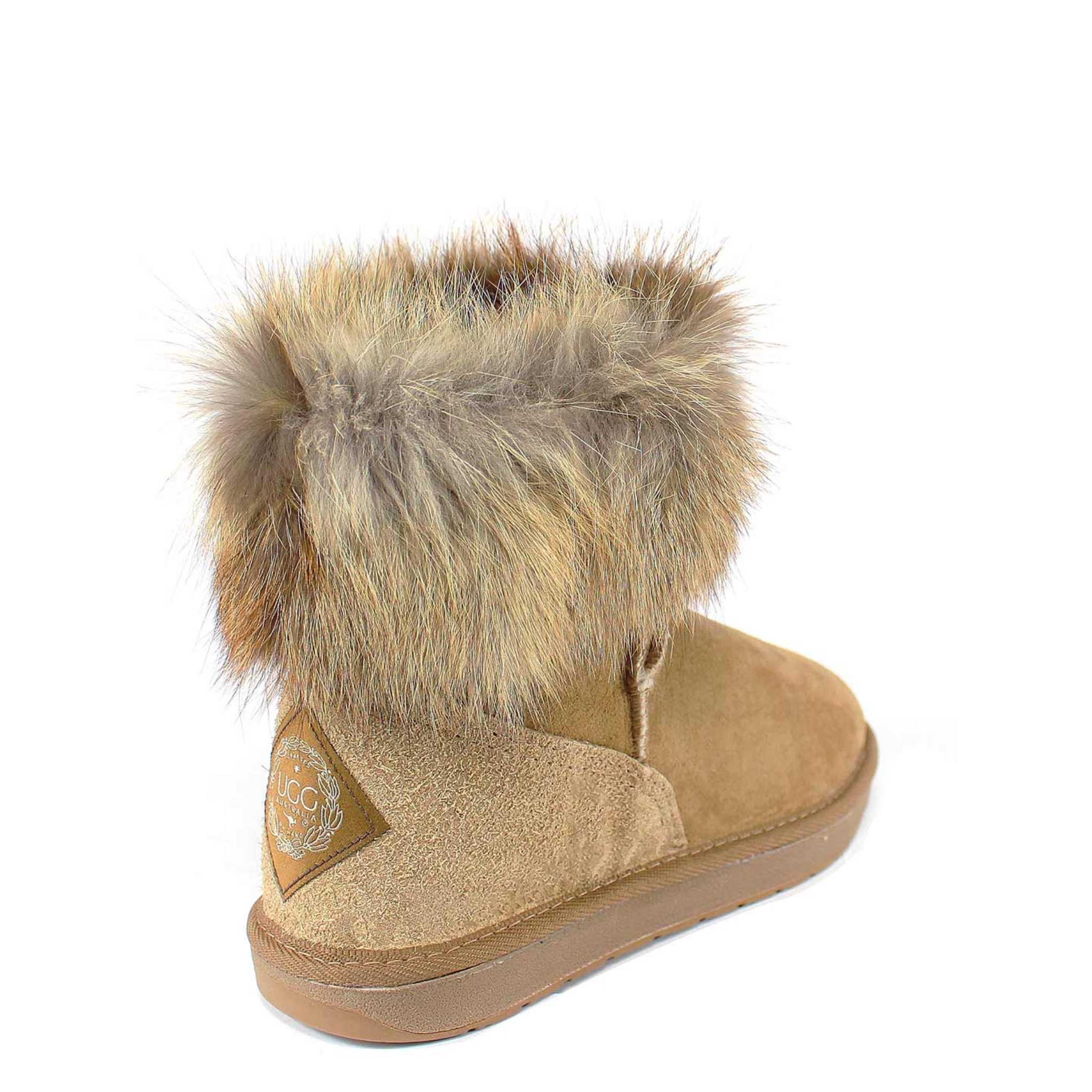 UGG Australia Premium Fox Mini Chestnut Back Twinface Sheepskin Australian Made UGG Boot