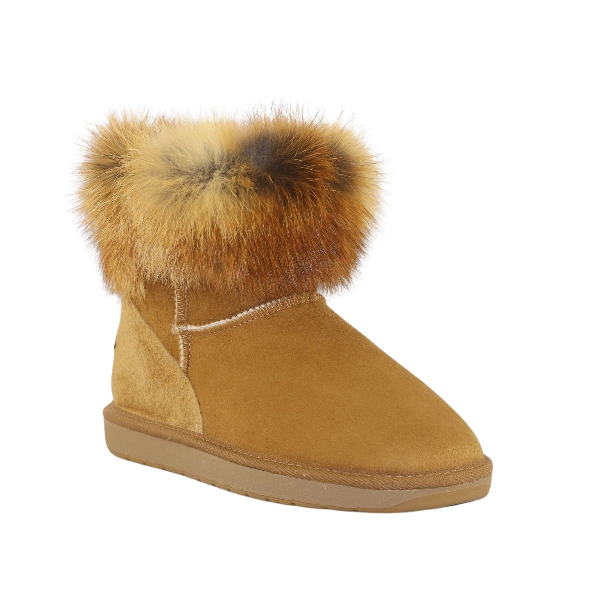 UGG Australia Premium Fox Mini Chestnut Front 120 Womens Australian Made Sheepskin UGG Boot