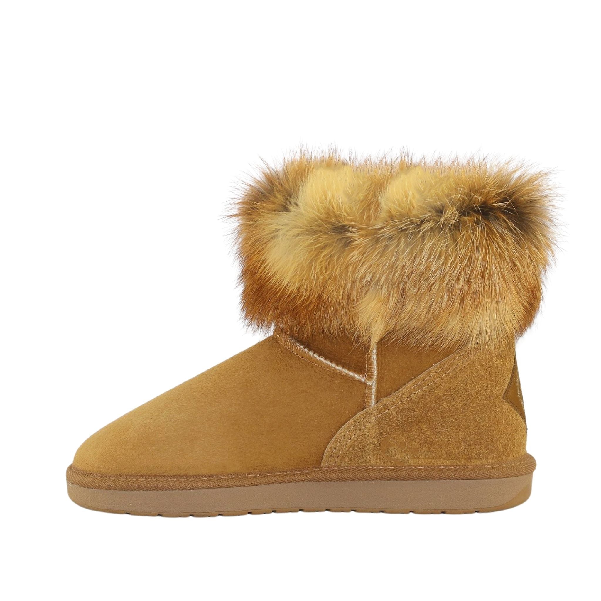 UGG Australia Premium Fox Mini Chestnut Side Inner Womens Australian Made Sheepskin UGG Boot