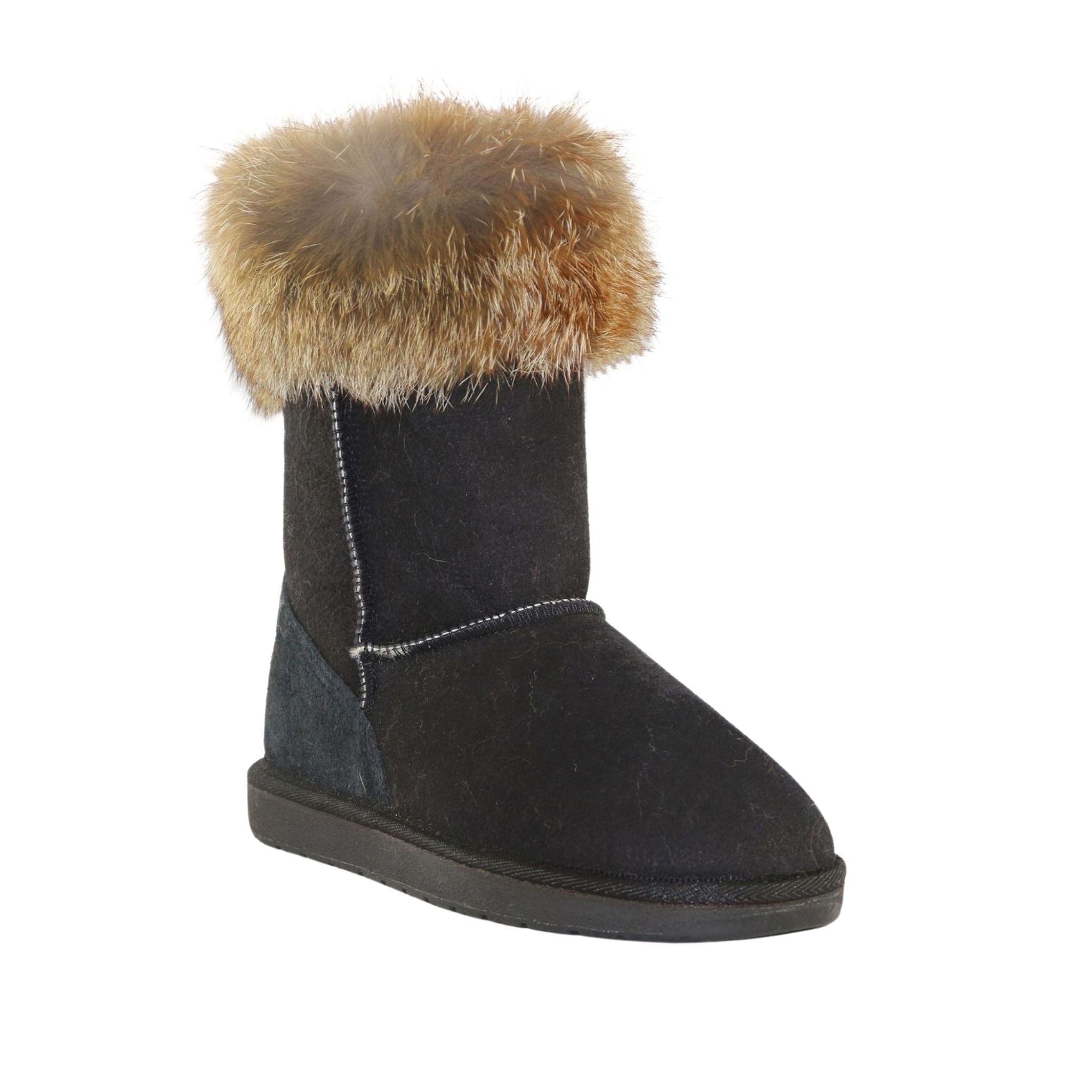 UGG Australia Premium Fox Short Black Red Front 120 Womens Australian Made Sheepskin UGG Boot