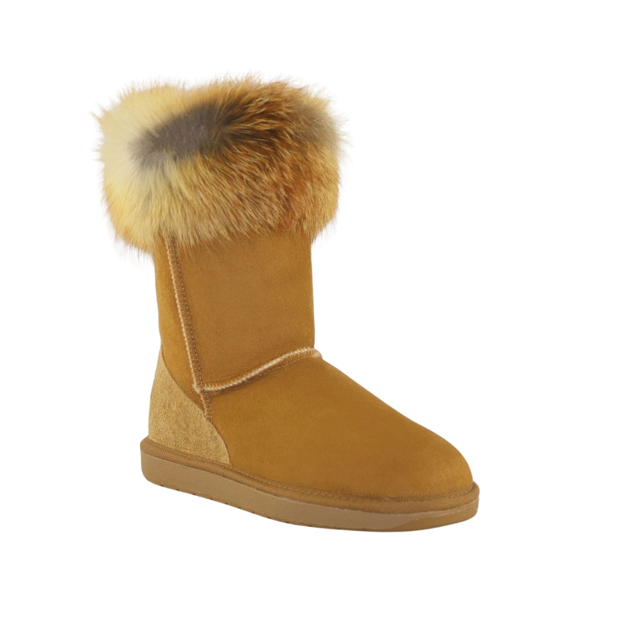 UGG Australia Premium Fox Short Chestnut Front 120 Womens Australian Made Sheepskin UGG Boot