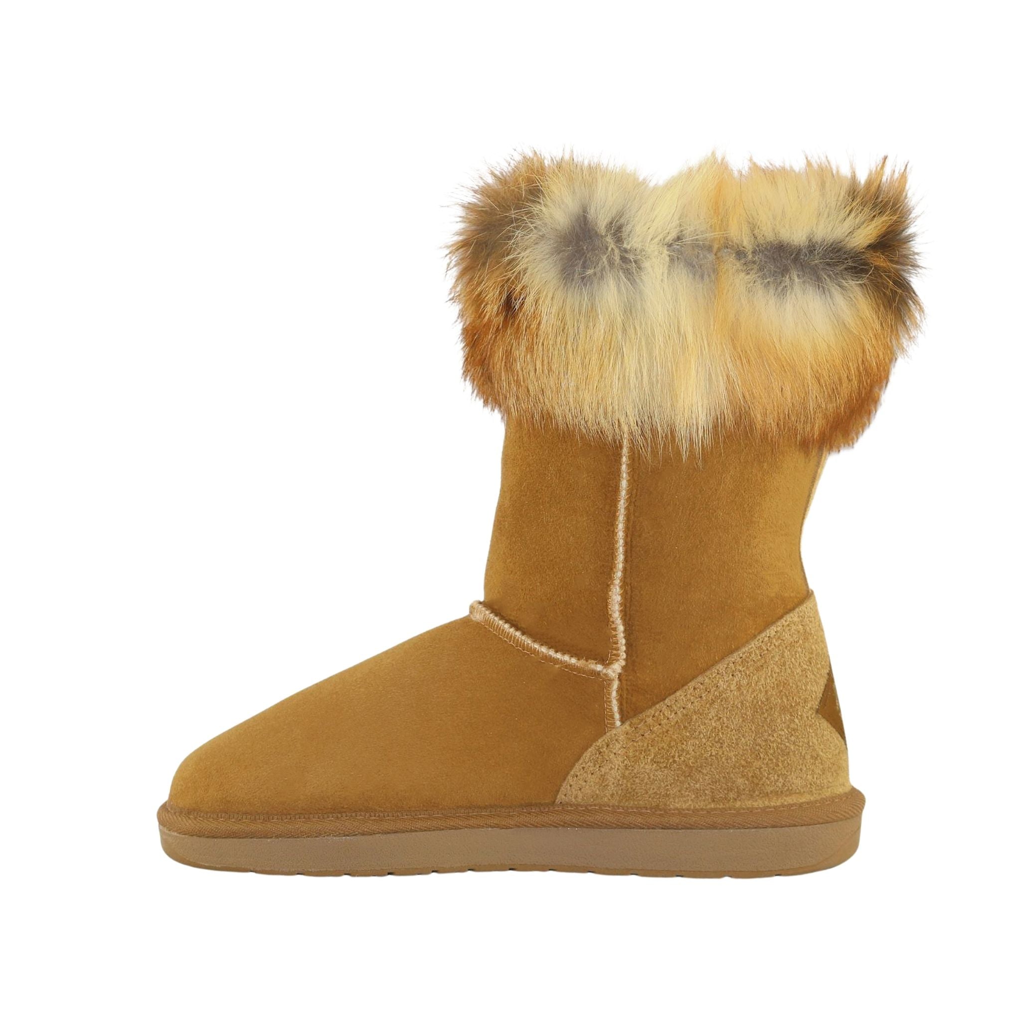 UGG Australia Premium Fox Short Chestnut Side Inner Womens Australian Made Sheepskin UGG Boot