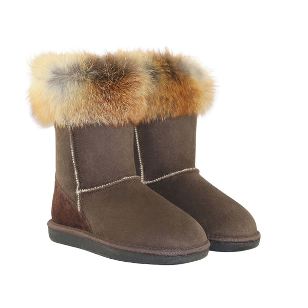 UGG Australia Premium Fox Short Chocolate | Womens UGG Boots