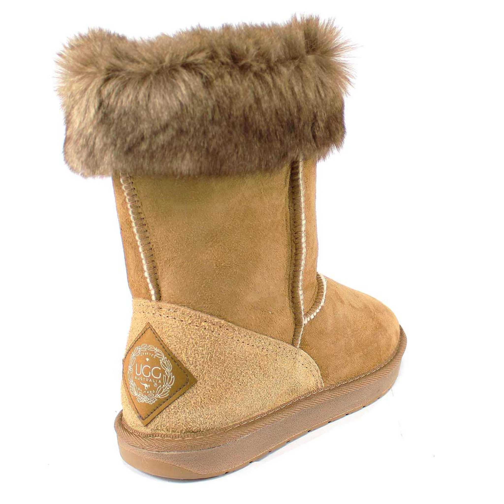 UGG Australia Premium Lux Short Chestnut Back Twinface Sheepskin Australian Made UGG Boot