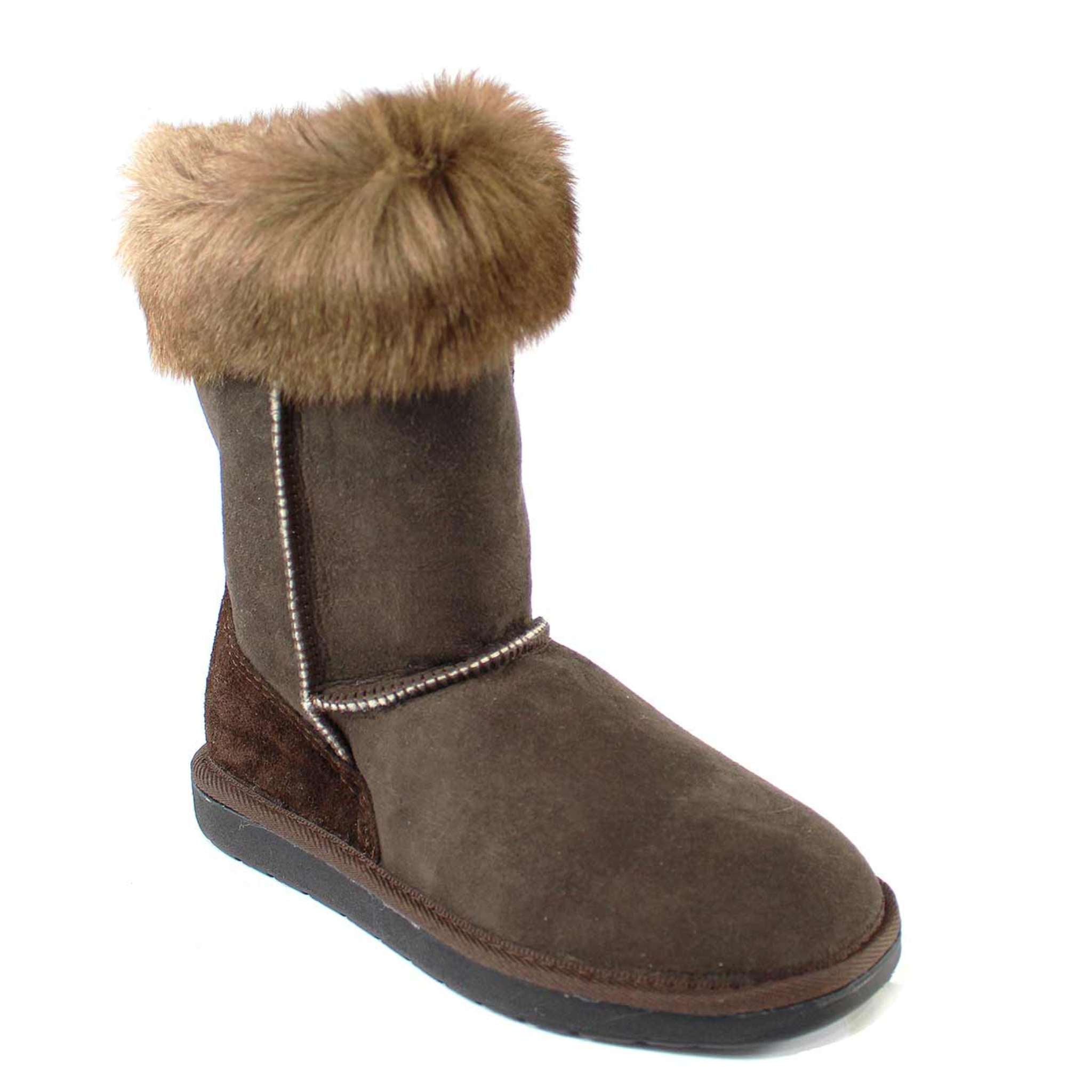 UGG Australia Premium Lux Short Chocolate Front Twinface Sheepskin Australian Made UGG Boot