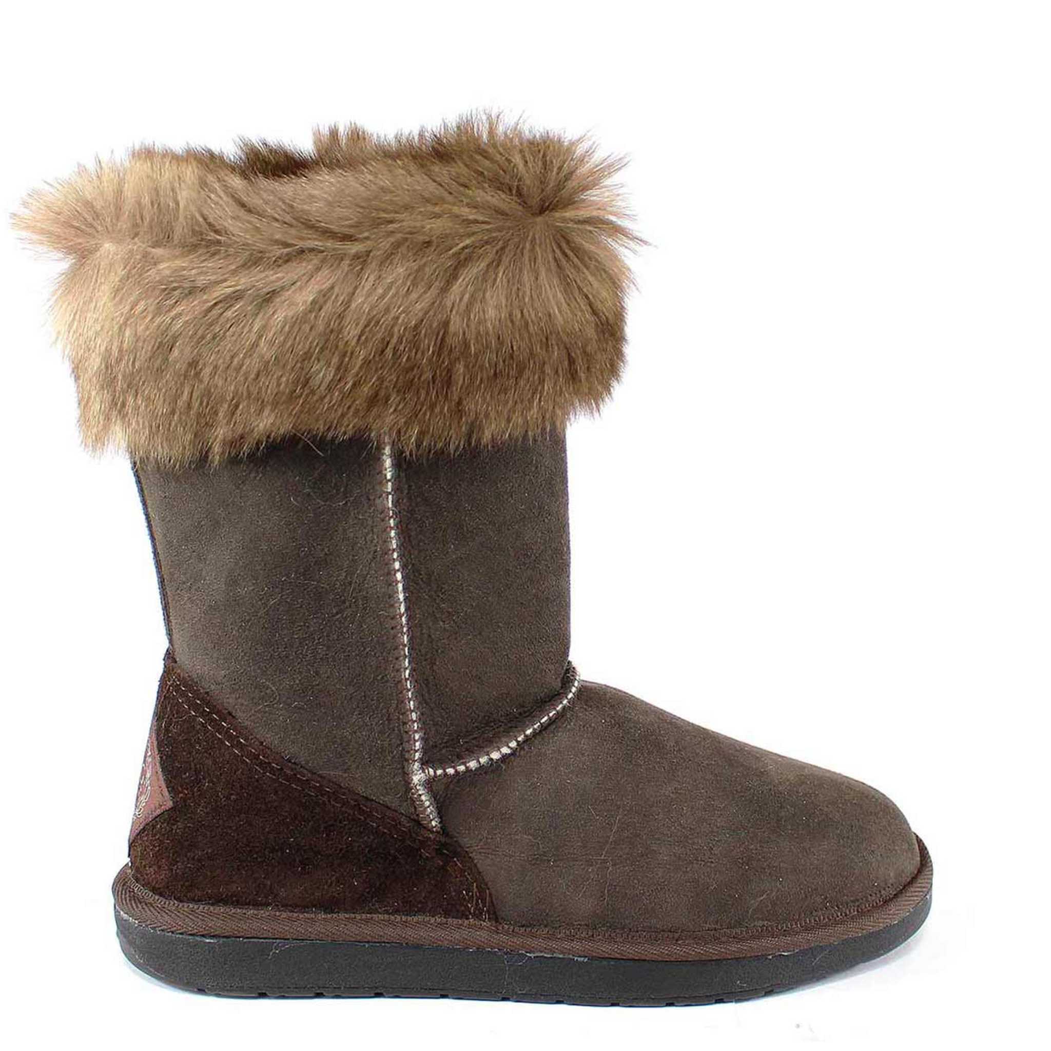 UGG Australia Premium Lux Short Chocolate Side Twinface Sheepskin Australian Made UGG Boot