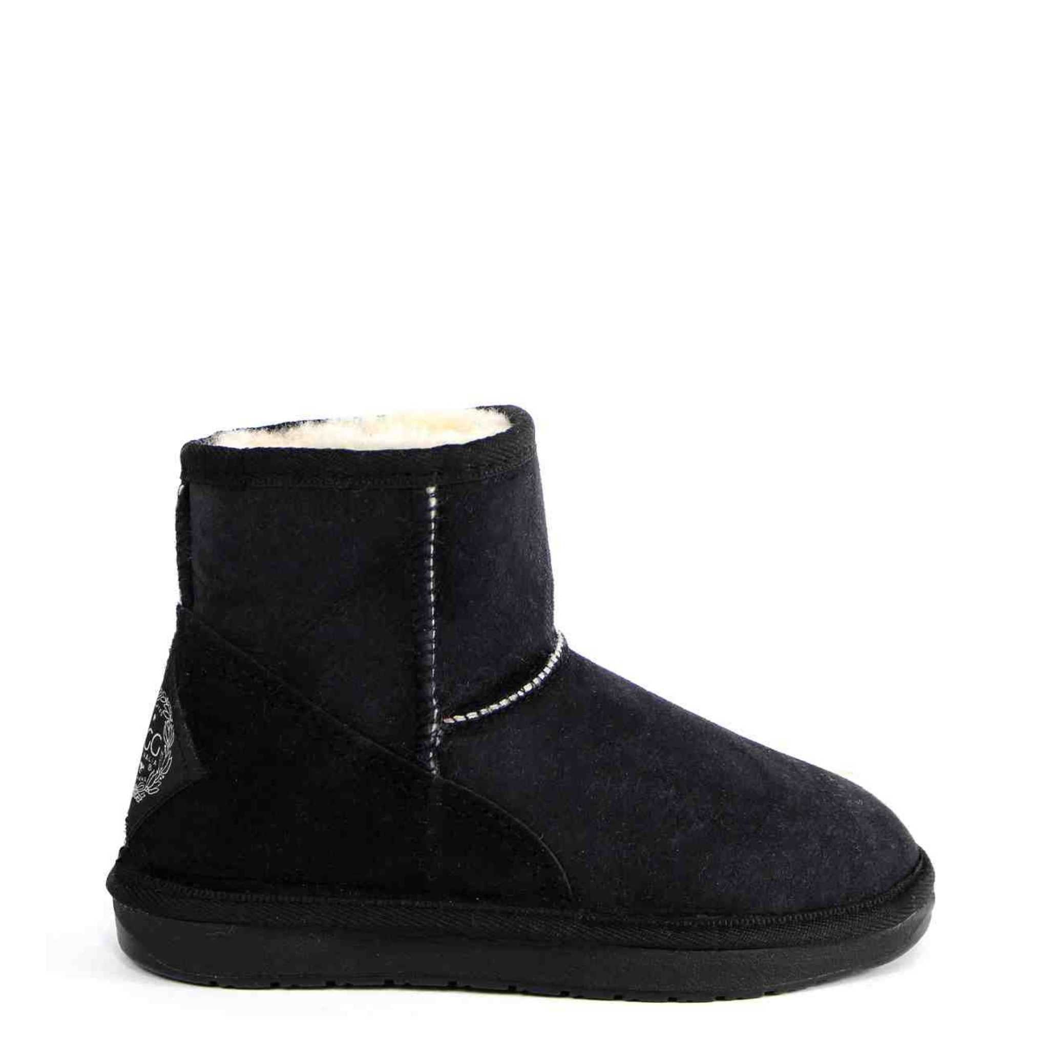 UGG Australia Premium Mini Black Side Twinface Sheepskin Australian Made UGG Boot